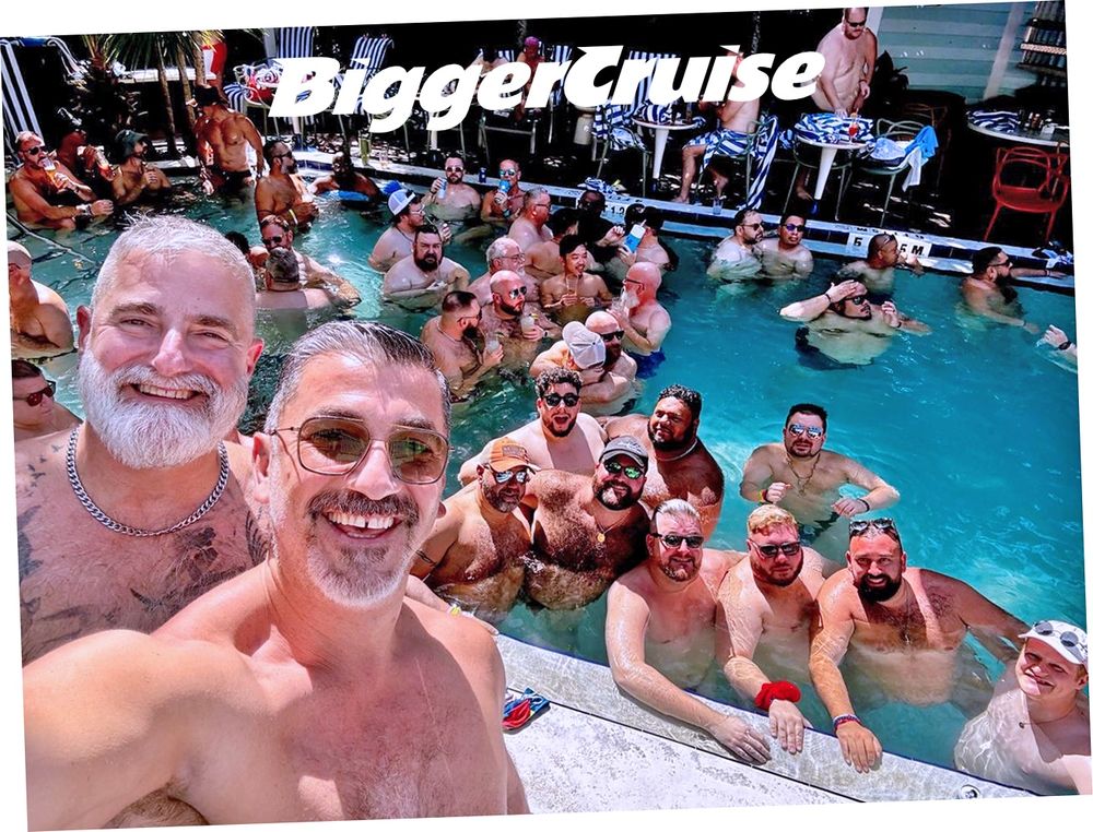 BiggerCruise 2024 guests enjoying a pool party in Key West