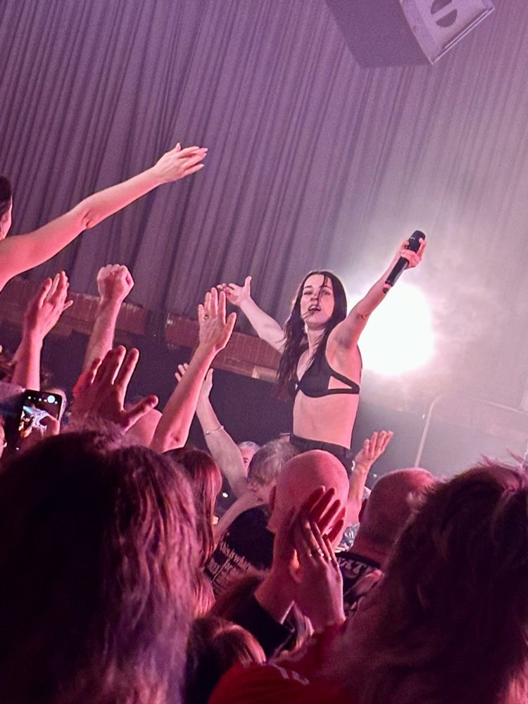 Confidence Man amongst the crowd at a gig in Sheffield.