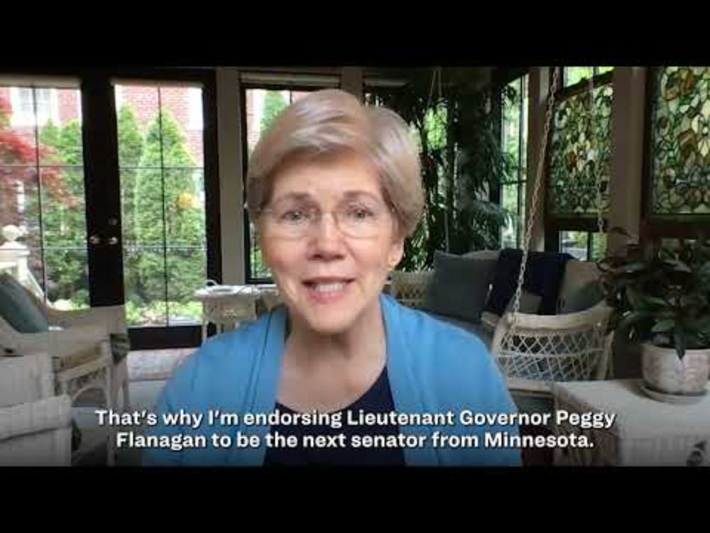 Elizabeth Warren Endorses Peggy Flanagan for Senate