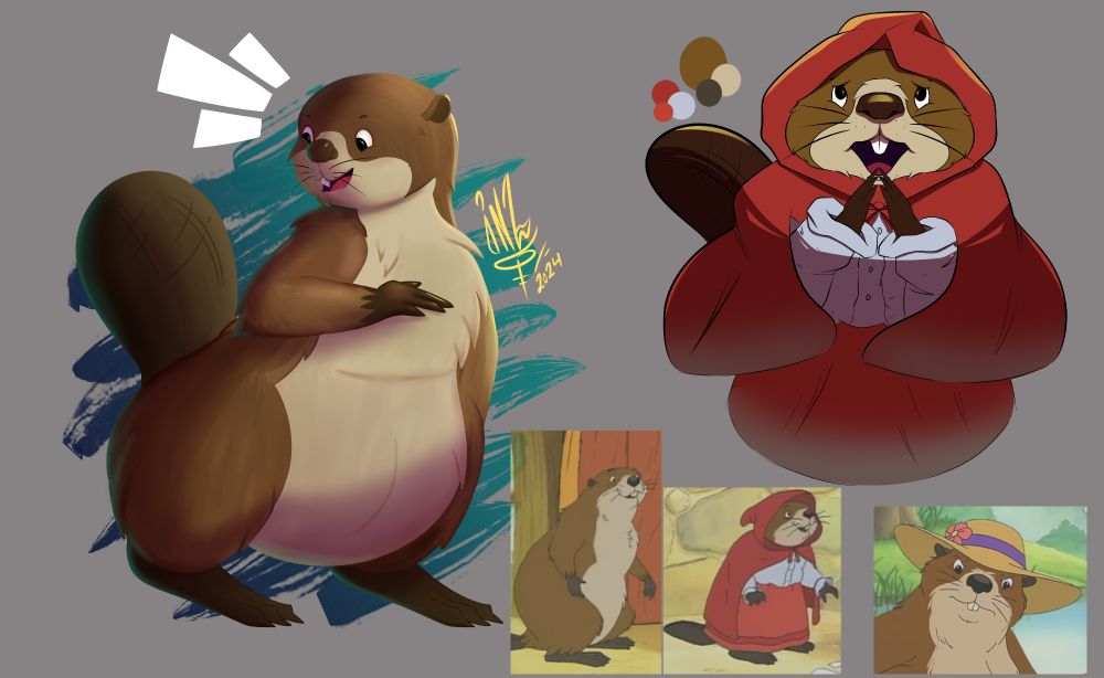 Art of Beaver, a beaver. From the series Franklin. 🦫 