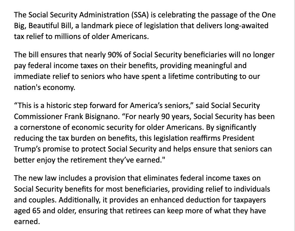 More from Social Security making Trump talking points. 