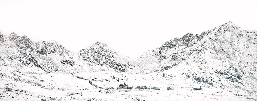 Independence Mine Alaska black and white Panorama by Dan Sproul