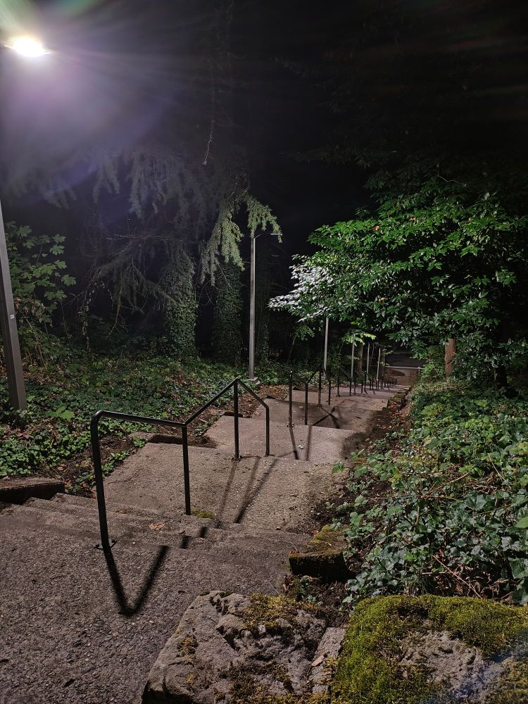 Same stairway, looking down, Portland Oregon 
