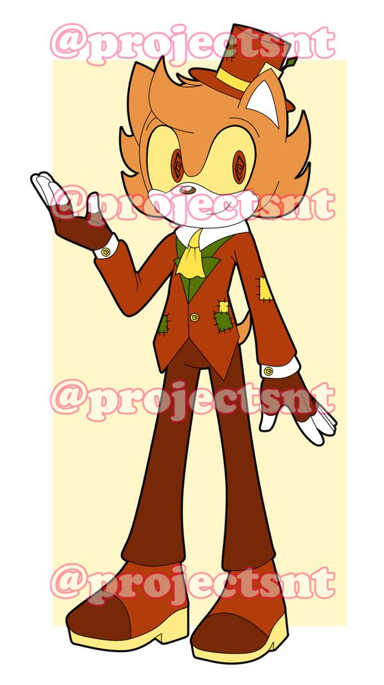 An original Sonic character based on the Mad Hatter from "Alice in Wonderland"