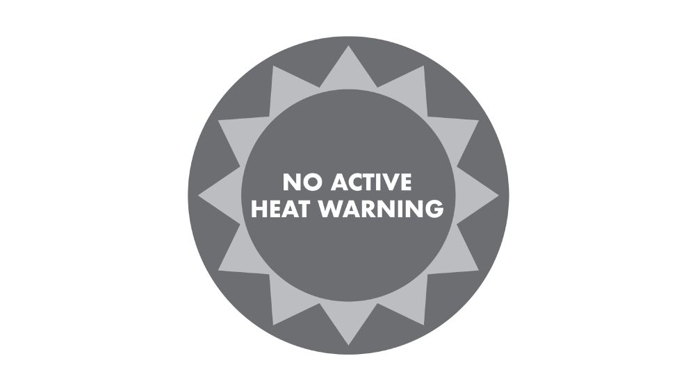 Graphic indicating that there is No Active Heat Warning