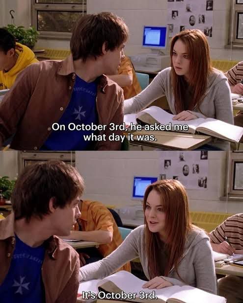 Mean Girls October 3rd meme 