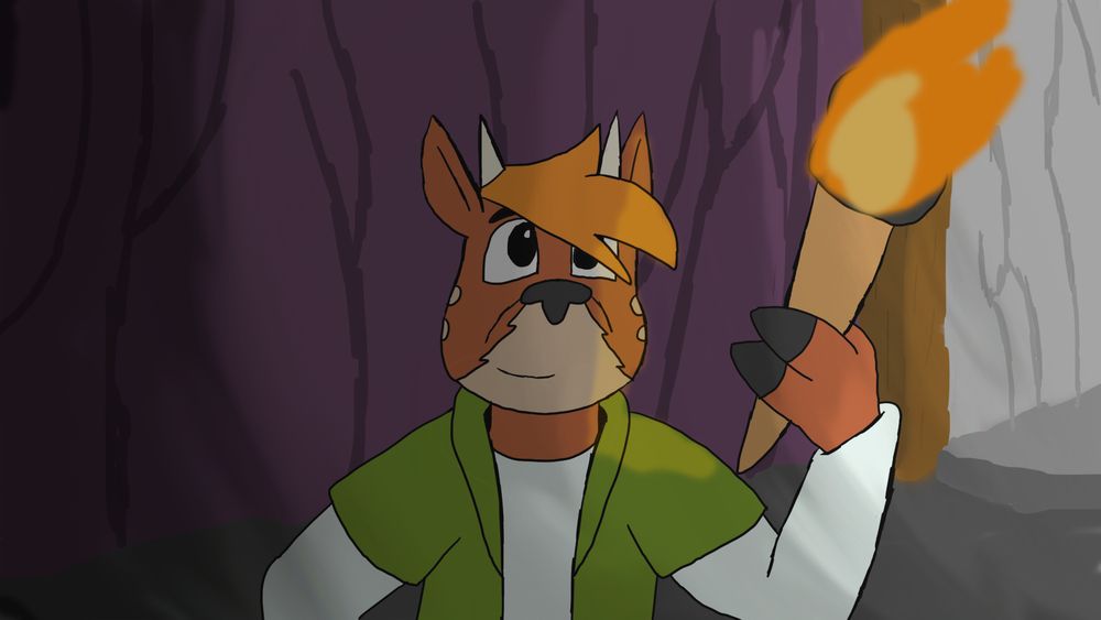 A frame from Beyond the Edge of Owlsgard - Torch Problems