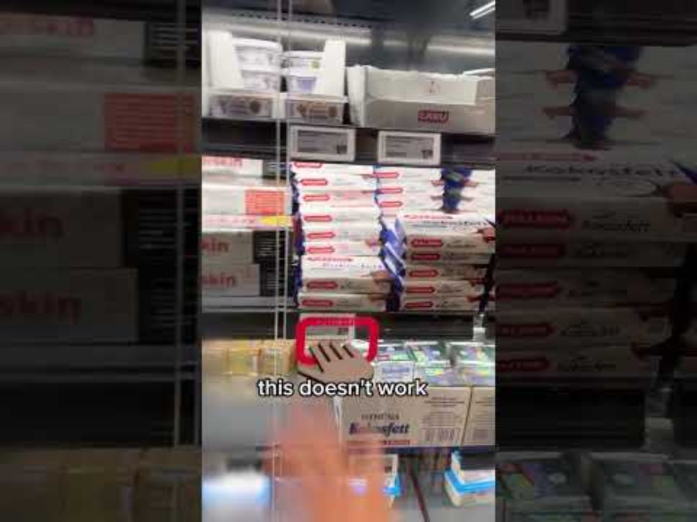 How the Germans open their refrigerated shelves