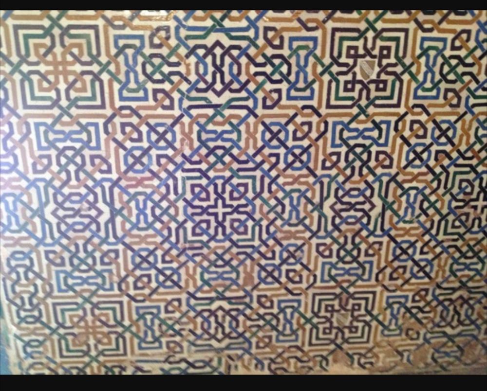A photo of The tiling at the Alhambra, taken by Henri Picciotto