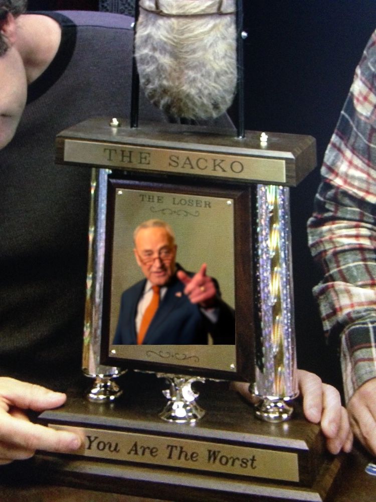 Schumer awarded the Sacko from the show The League. 