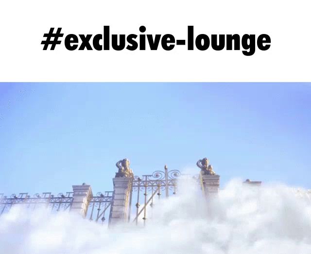 a picture of a gate with the words # exclusive-lounge written above it