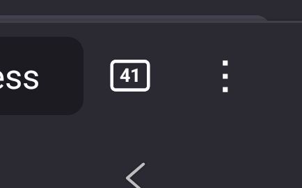 Firefox app on mobile showing 41 open tabs.