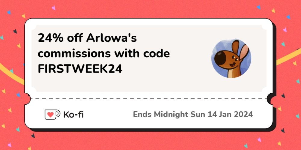 24% discount off Arlowa's Commissions