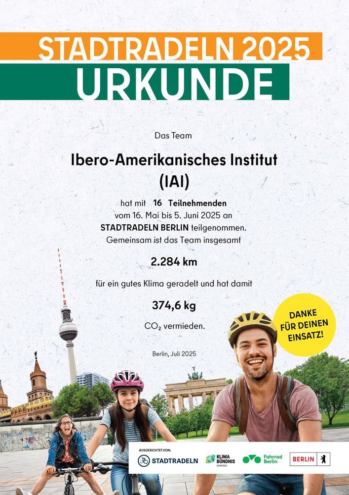 Urkunde mit dem Ergebnis des IAI-Teams