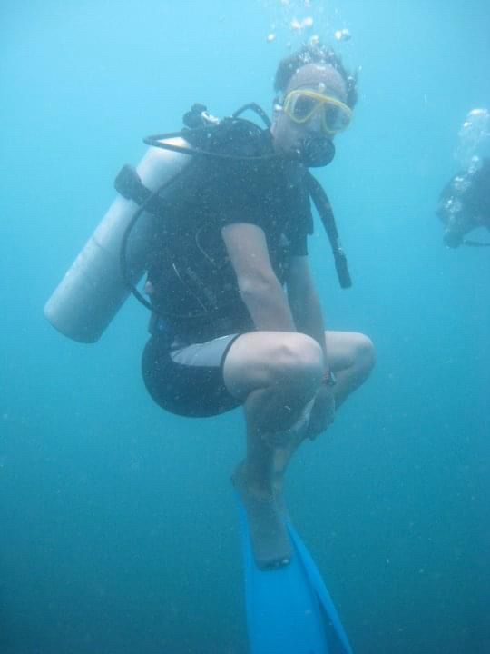Scuba diver underwater