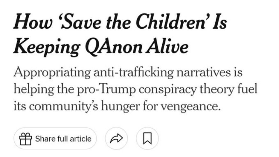 How 'Save the Children' Is Keeping QAnon Alive
Appropriating anti-trafficking narratives is helping the pro-Trump conspiracy theory fuel its community's hunger for vengeance.
Share full article