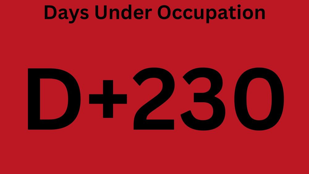 Days Under Occupation
D+230