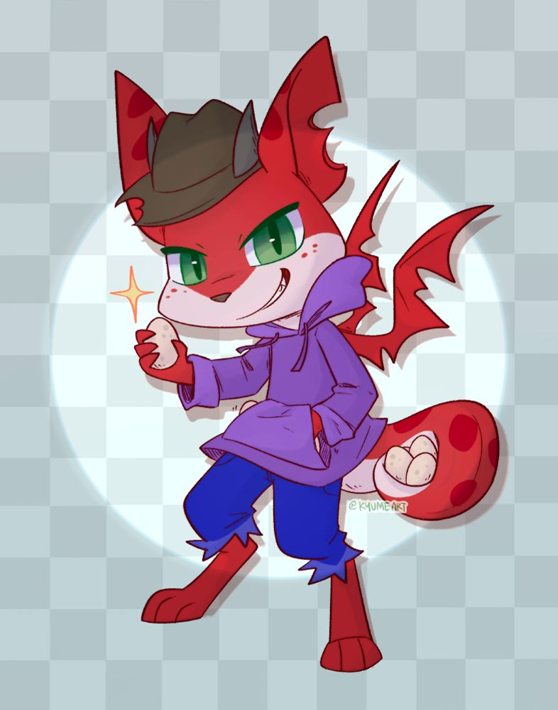 Art fight illustration of a kobold OC.