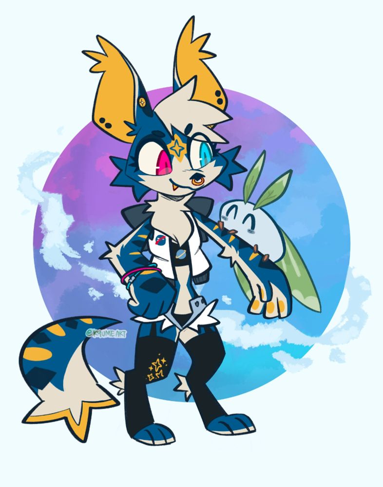 Art fight illustration of two OCs.
