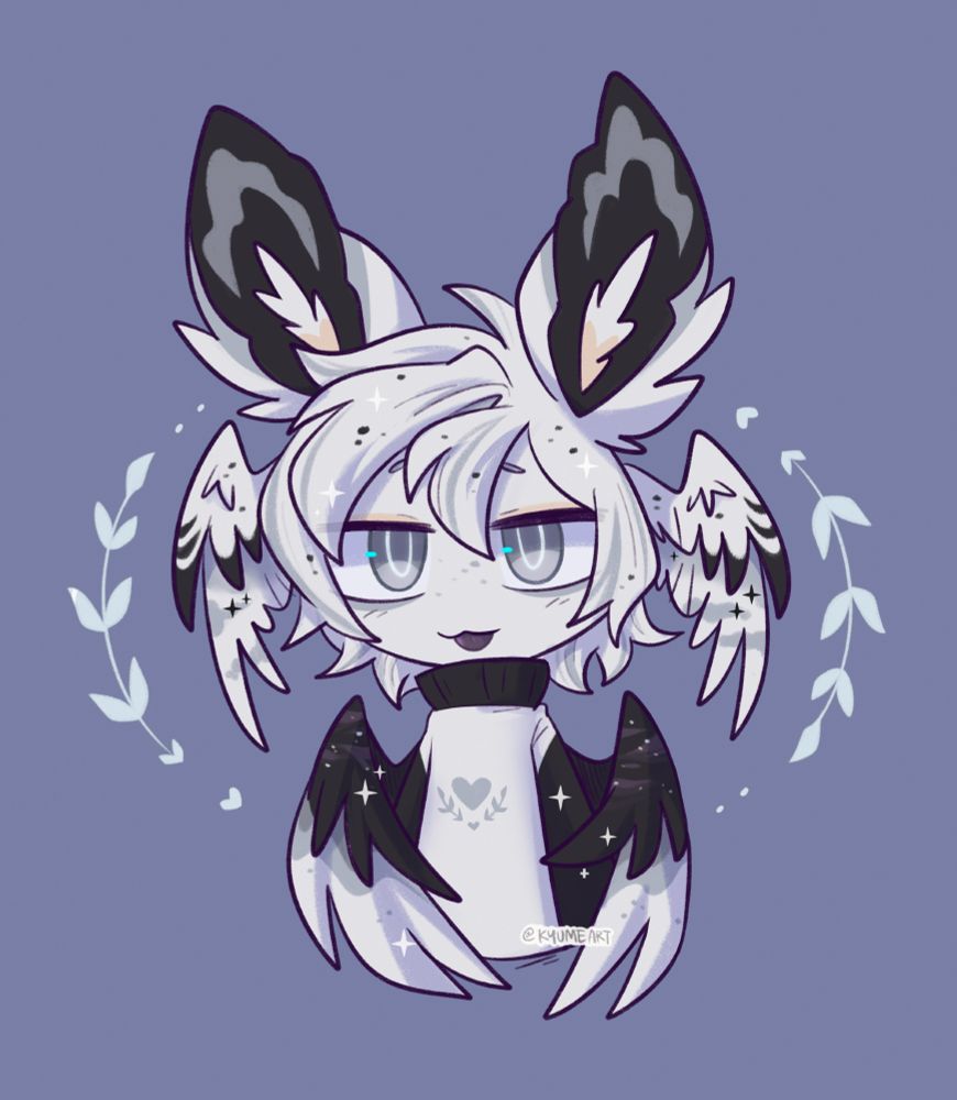 Art fight illustration of an angelic bunny OC.