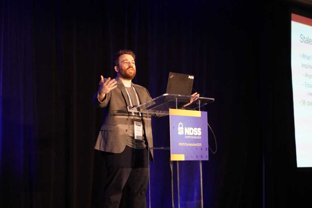 Nick Nikiforakis giving a keynote at MADWeb