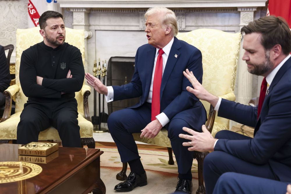 Zelensky in the Oval with orange dumb-dumb
