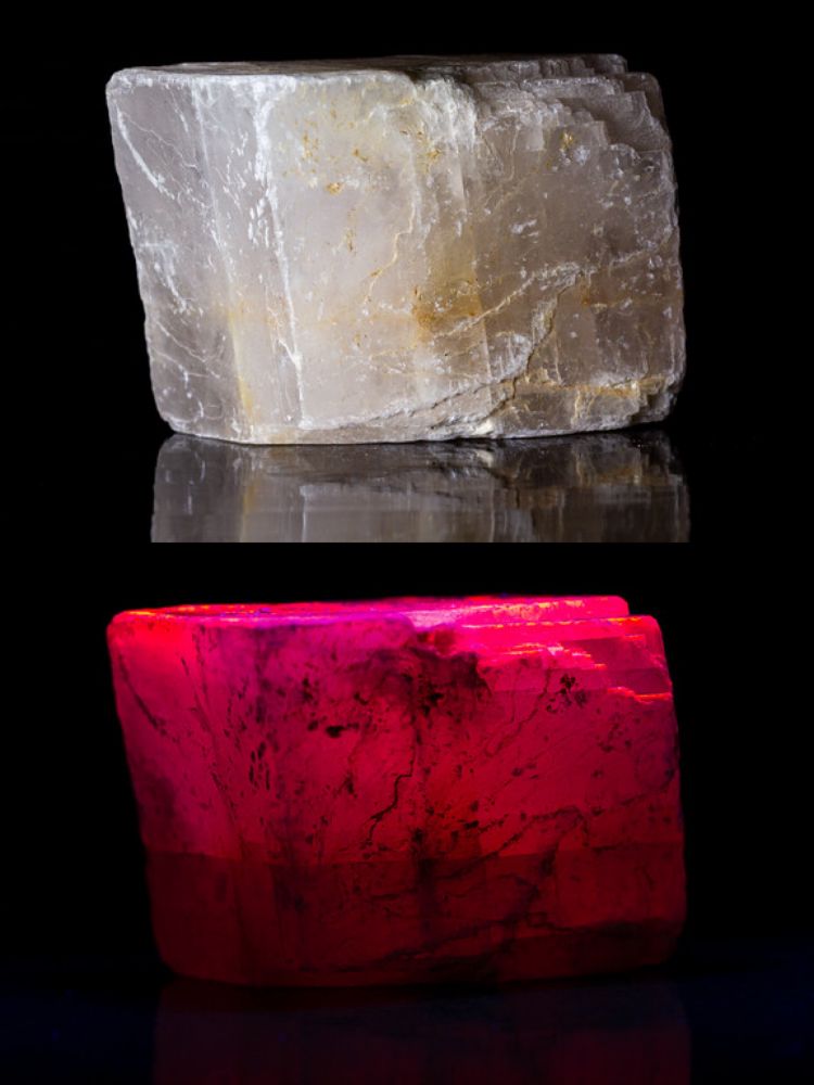 Fluorescence of rocks and minerals