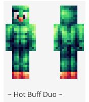 Someone made a “Hot Buff Duo” Minecraft skin for the Duolingo Mascot. We do not know why.