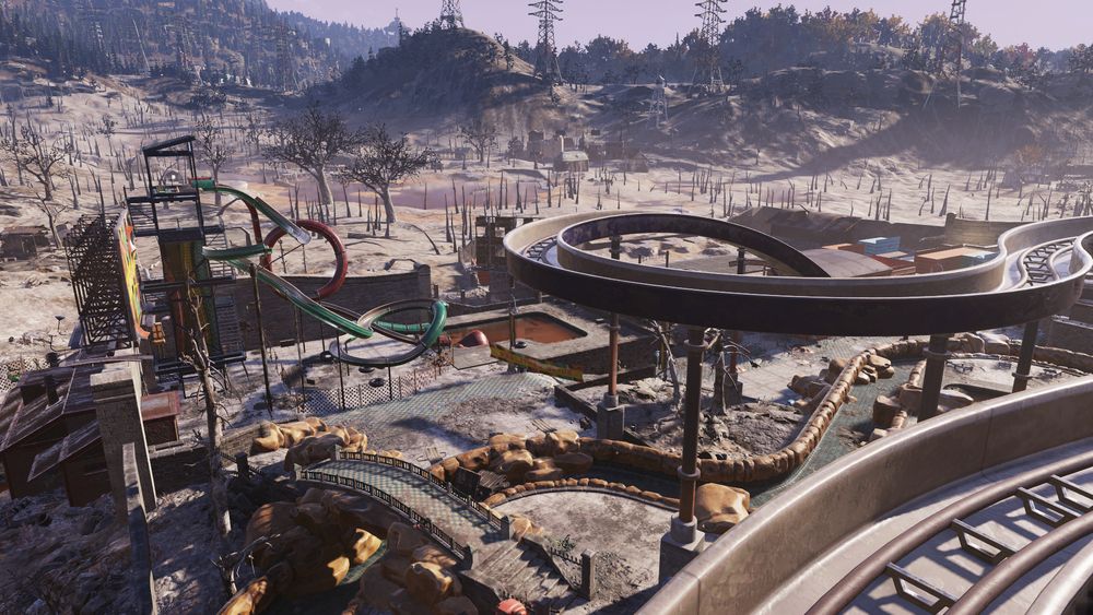Derelict Water Holiday Park from the video game Fallout 76