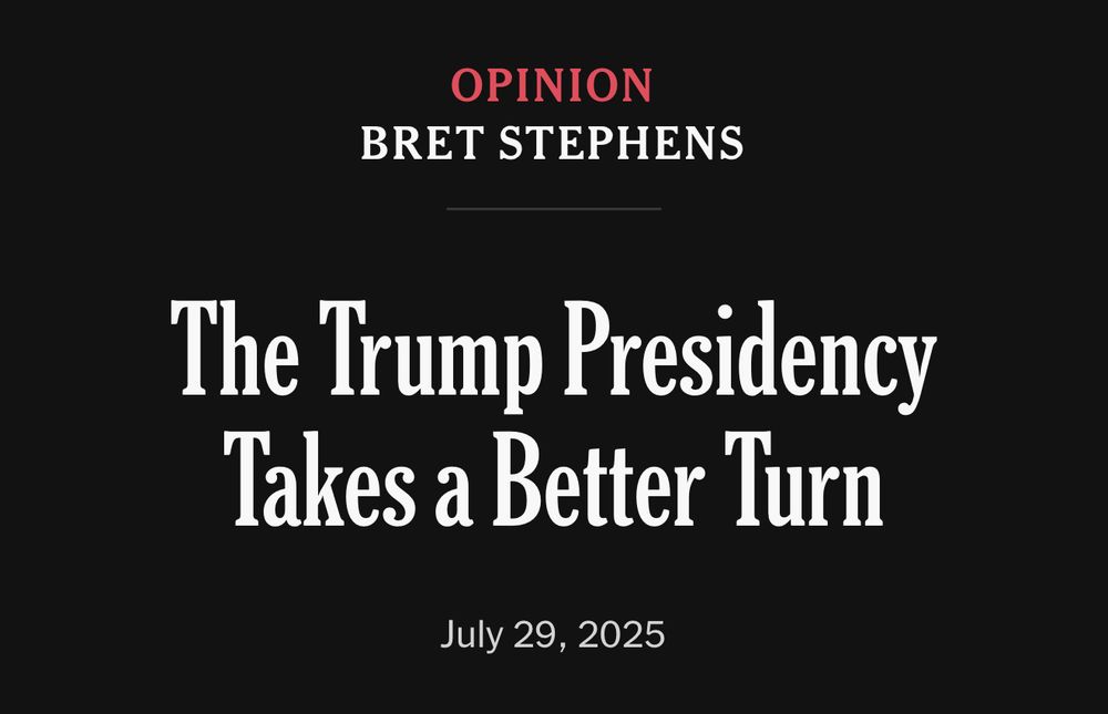 Bret Stephens: The Trump Presidency Takes a Better Turn