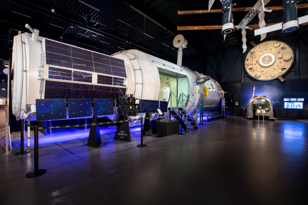 Model of the International Space Station at ESA visitor centre Space Expo in Noordwijk, The Netherlands