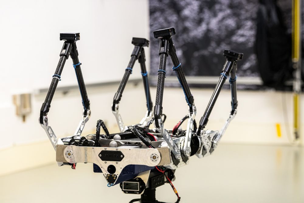 The four-legged robot Olympus tested at ESA's ORBIT facility