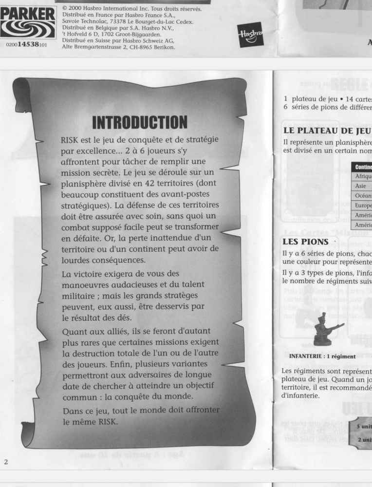 Règles de Risk en français 