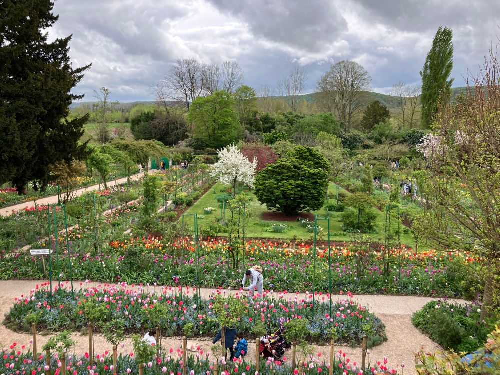 A view of Monet’s garden from the top floor of his home