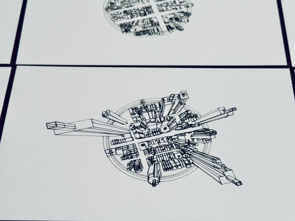 Plotter art postcards