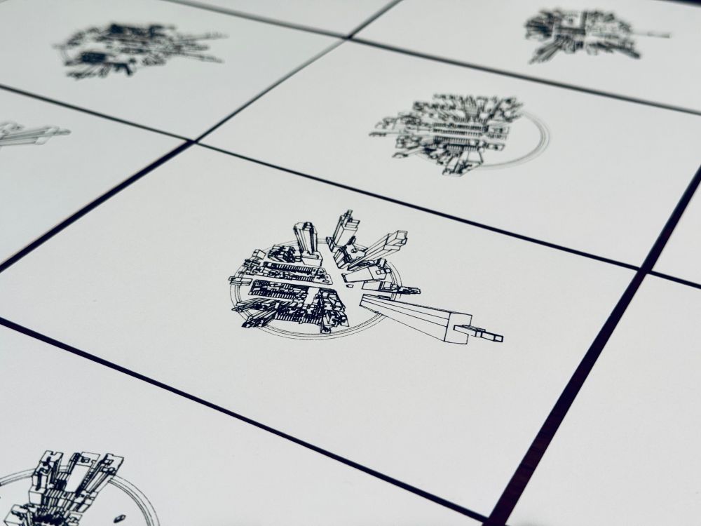 Plotter art postcards