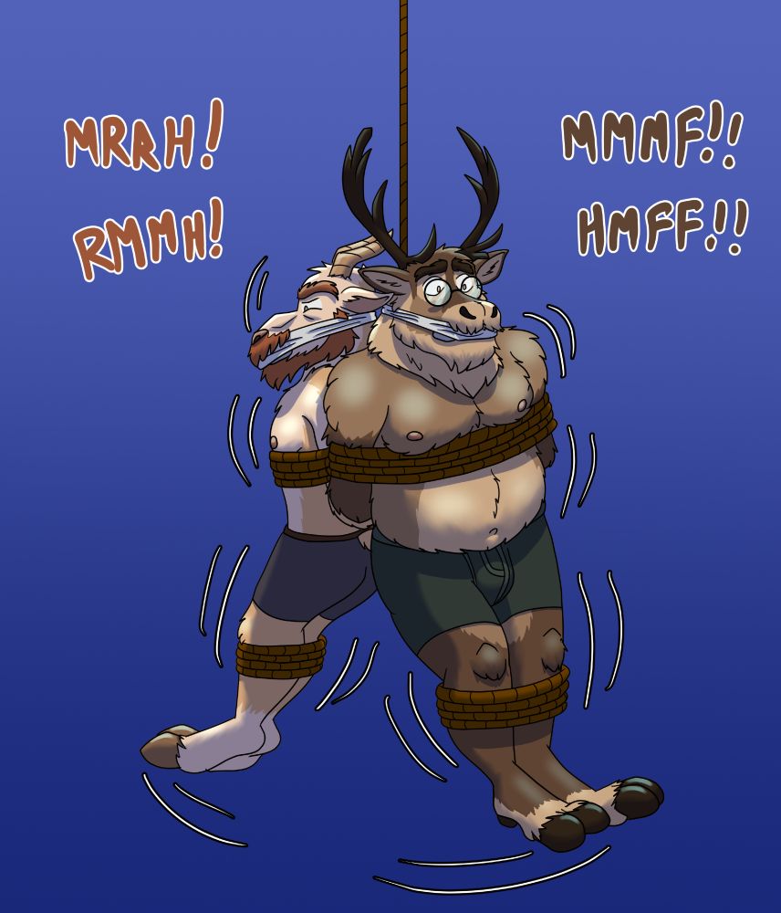 Stein and Haize tied up in bondage