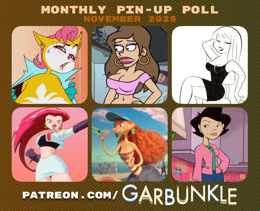 Monthly Pin-up Poll - November 2025 - patreon.com/garbunkle