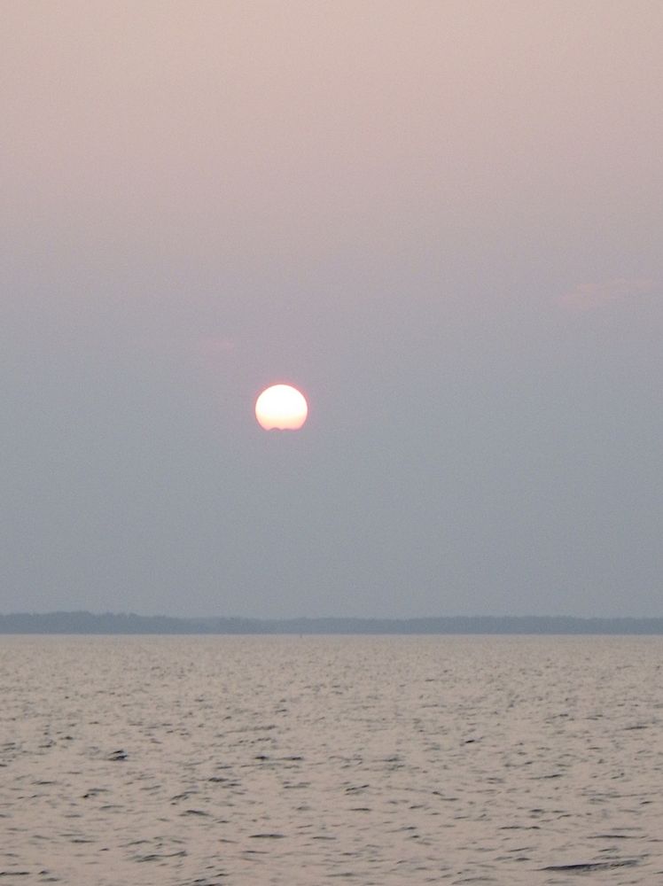 a smokey sunset