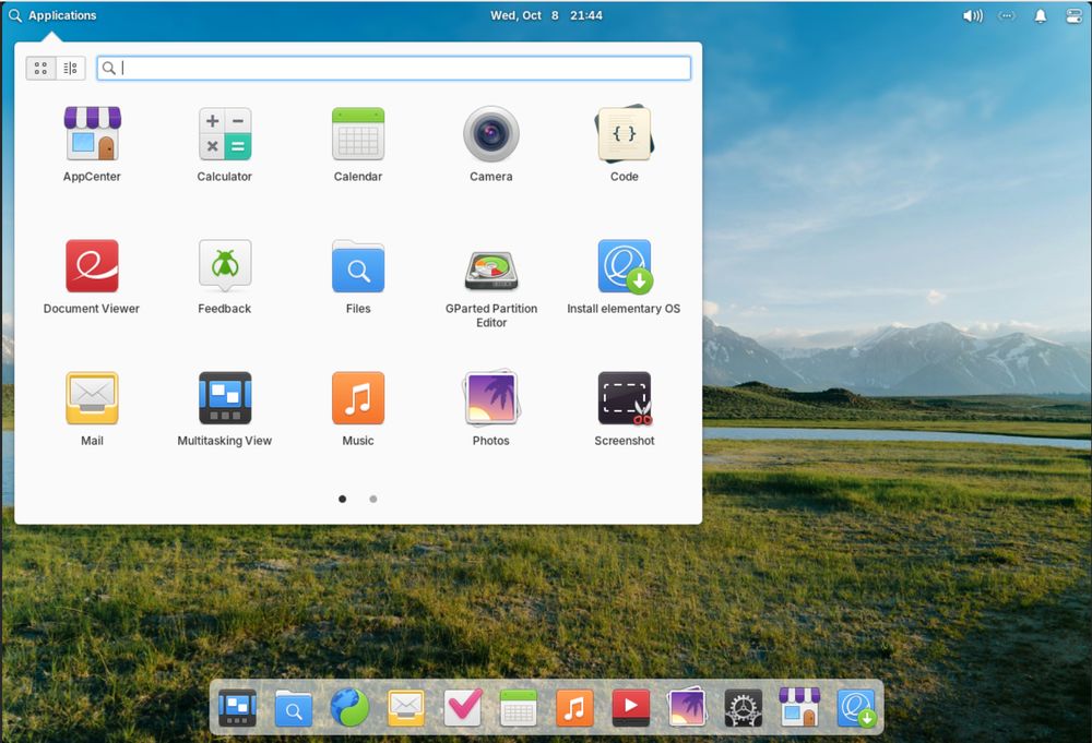 Elementary OS 8.0 "Circe" menu
