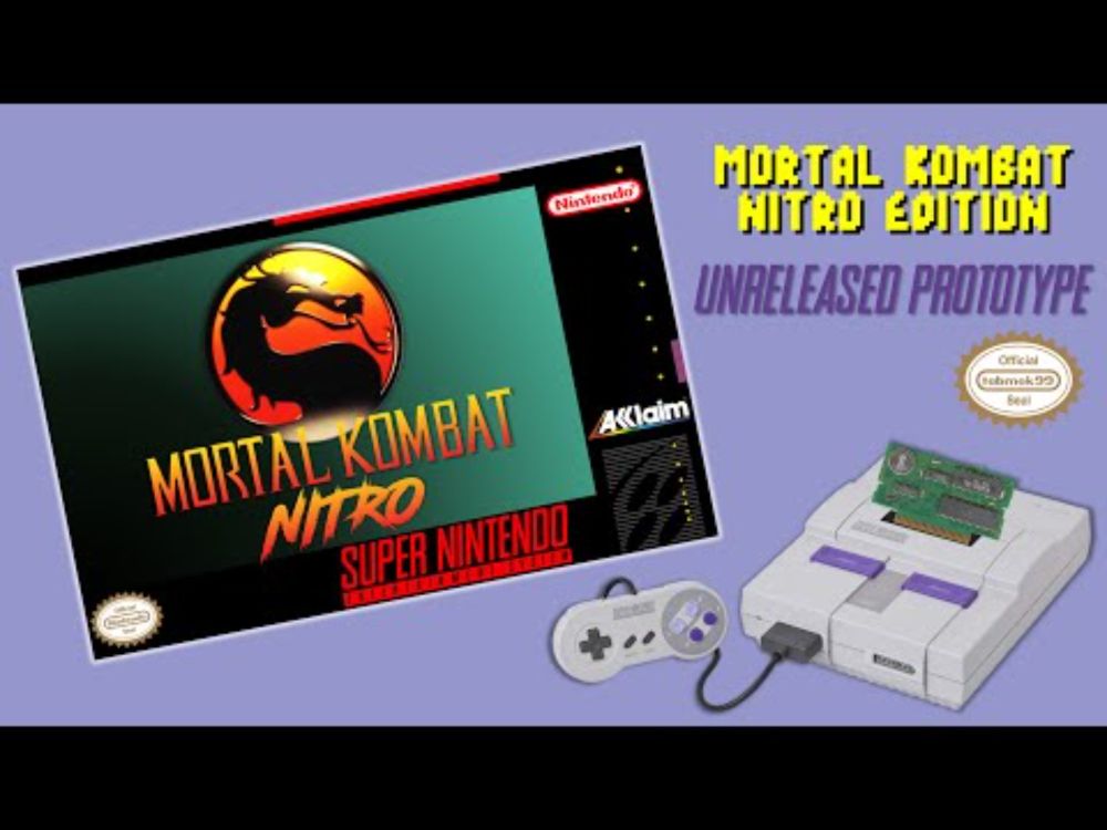 Mortal Kombat 1 Nitro Edition   Unreleased Prototype for Super Nintendo