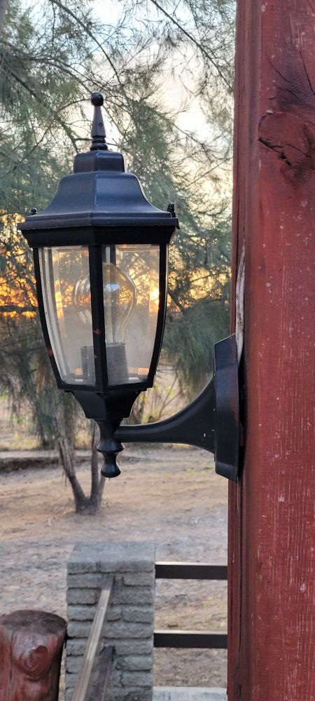 Lamp photographed from the side