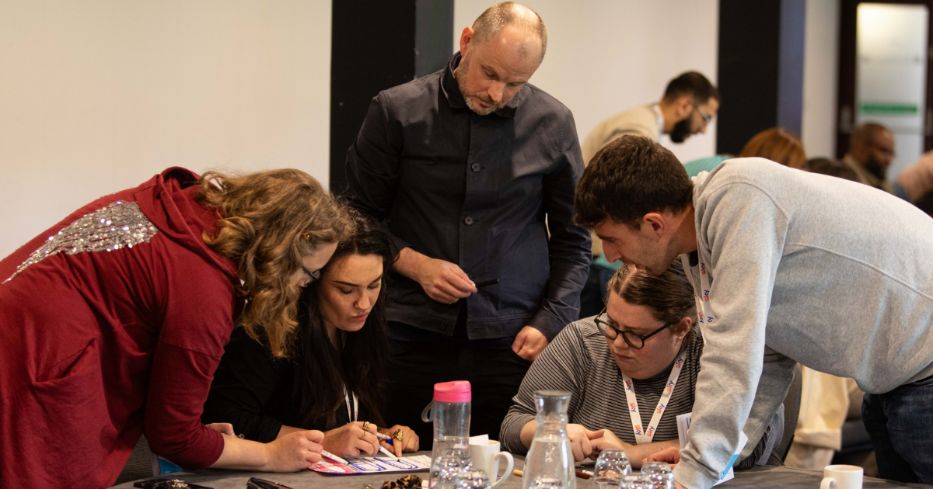 Participants working together at a table