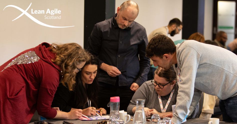 Participants working together