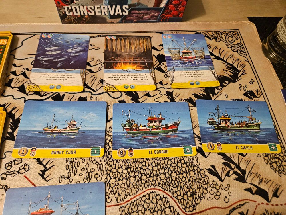 Conservas board game on the table to play