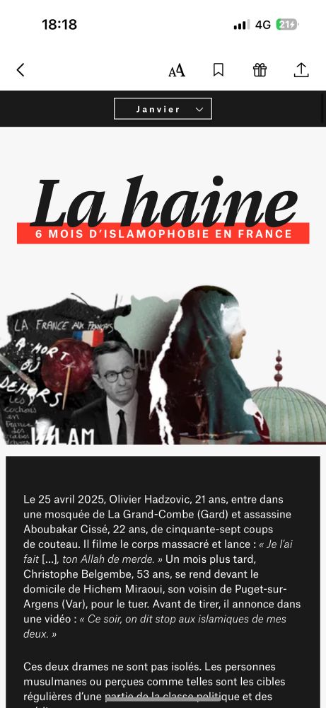 À la une de Mediapart : le grand panorama qui met au jour l’islamophobie qui règne en France 