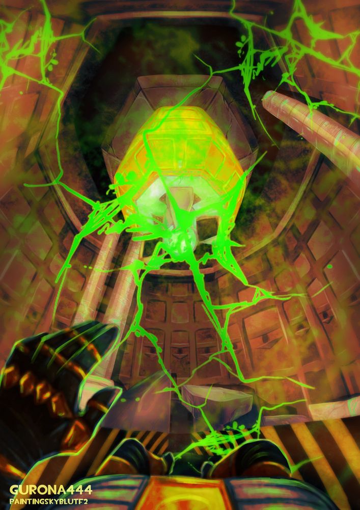 Half-life resonance cascade fanart with Gordon Freeman.