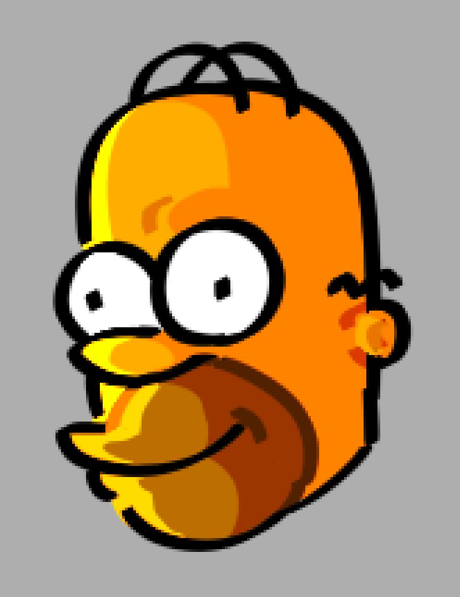 A doodle of Homer Simpson from The Simpsons.