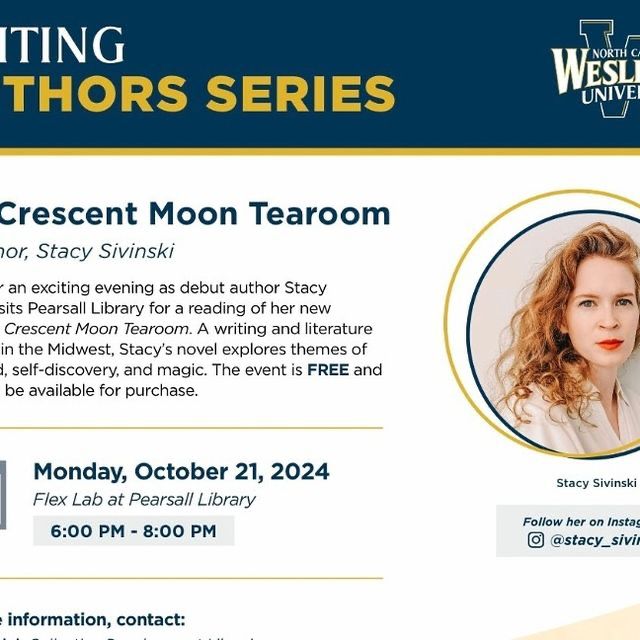 Stacy Sivinski on Instagram: "I’m in North Carolina!

I’ll be visiting NC Wesleyan on Monday (October 21st) at 6:00pm. It’s a free event open to the public, so come on by to hear me talk about THE CRE...