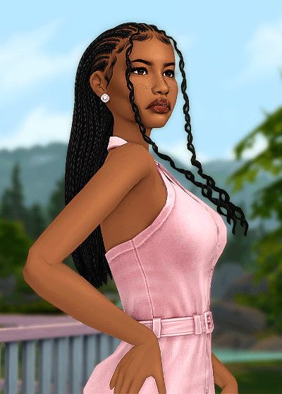 Jazmine Lloyd wearing a pink, sleeveless dress with her right hand on her hip. She stands in front of a pink and white fence, as well as some trees, that are blurred in the background.